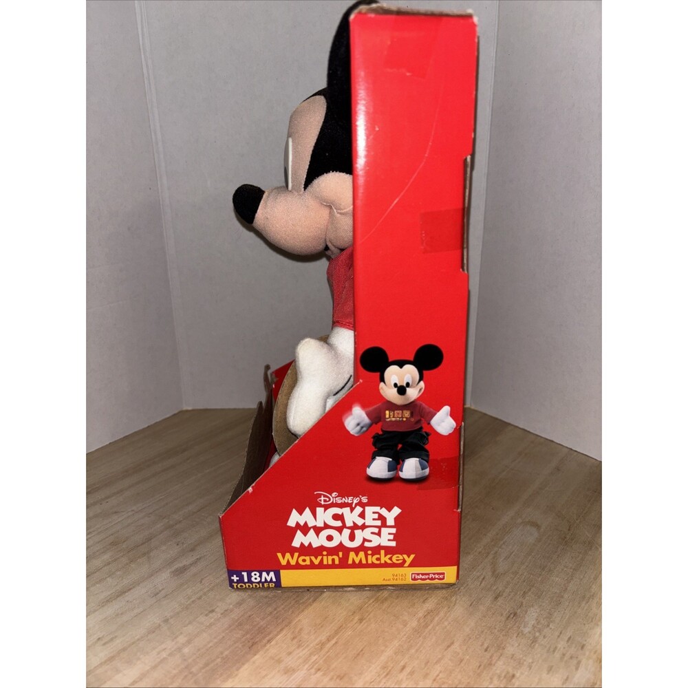 Vintage Y2K Disney Mickey Mouse Wavin' Mickey Plush Fisher-Price 2000 NEW - Picture 6 of 11